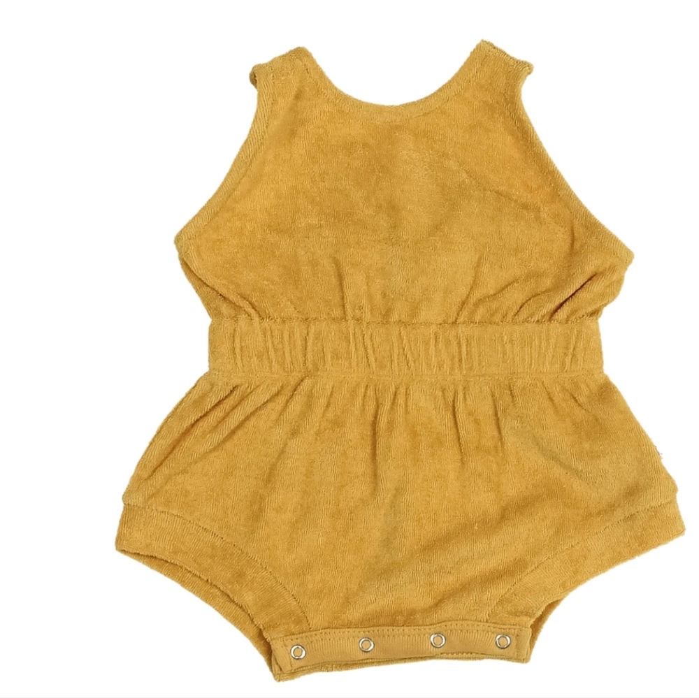 Shortie Terry Romper - MUSTARD